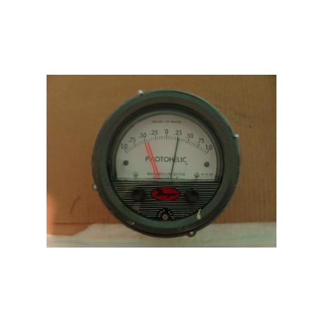 DWYER PHOTOHELIC PRESSURE SWITCH GAUGE INCHES OF WATER 25PSIG